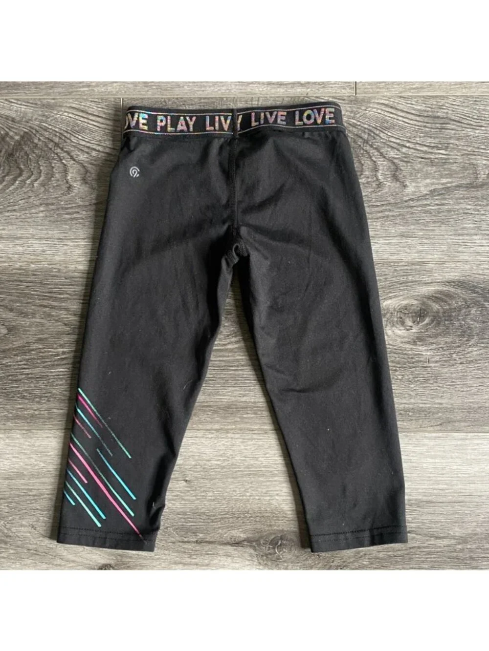 GUC C9 By Champion Girls Athletic Capri Leggings-Black-Size 6/6X - Picture 5 of 5